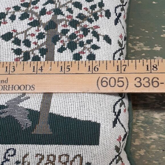 Vintage Home Sweet Home needlepoint throw pillow embroidery - Picture 5 of 6